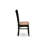 3 Piece Kitchen Table Set for Small Spaces Contains a Round Dining Table with Pedestal and 2 Linen Fabric Dining Room Chairs, Black-783013245-783013244-783013219