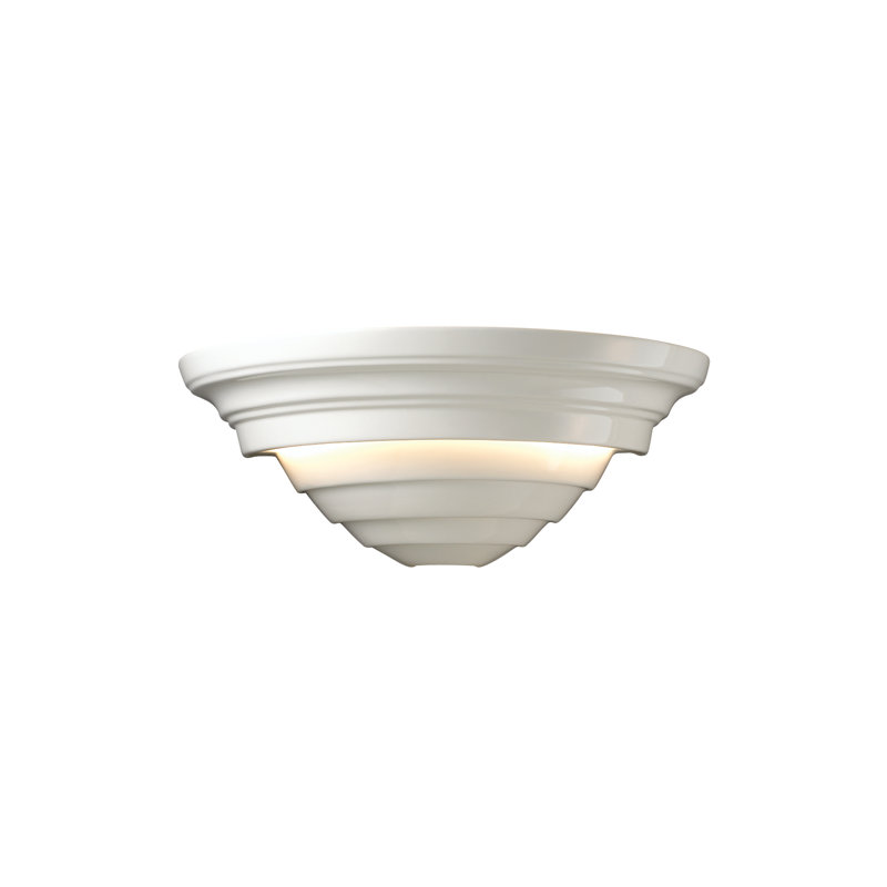 Plafonnier encastré d’extérieur Berte, Blanc brillant, H 6,25 po x l 16 po x P 8,5 po