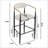 Faux Leather Counter Height Barstools,Set Of 2