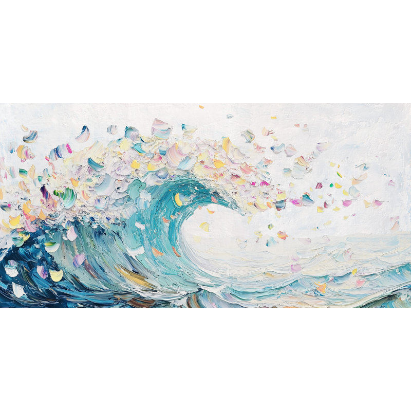 "Ocean Confetti", reproduction sur toile tendue, H 6 po x l 12 po