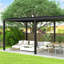 Pergola à persiennes 8640E avec cadre en aluminium 10 x 19 pi et persiennes en acier-123203309