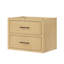 Meuble-lavabo mural simple Isola WM de 76 cm (30 po) en chêne scandinave, sans comptoir ni lavabo, finis noir mat