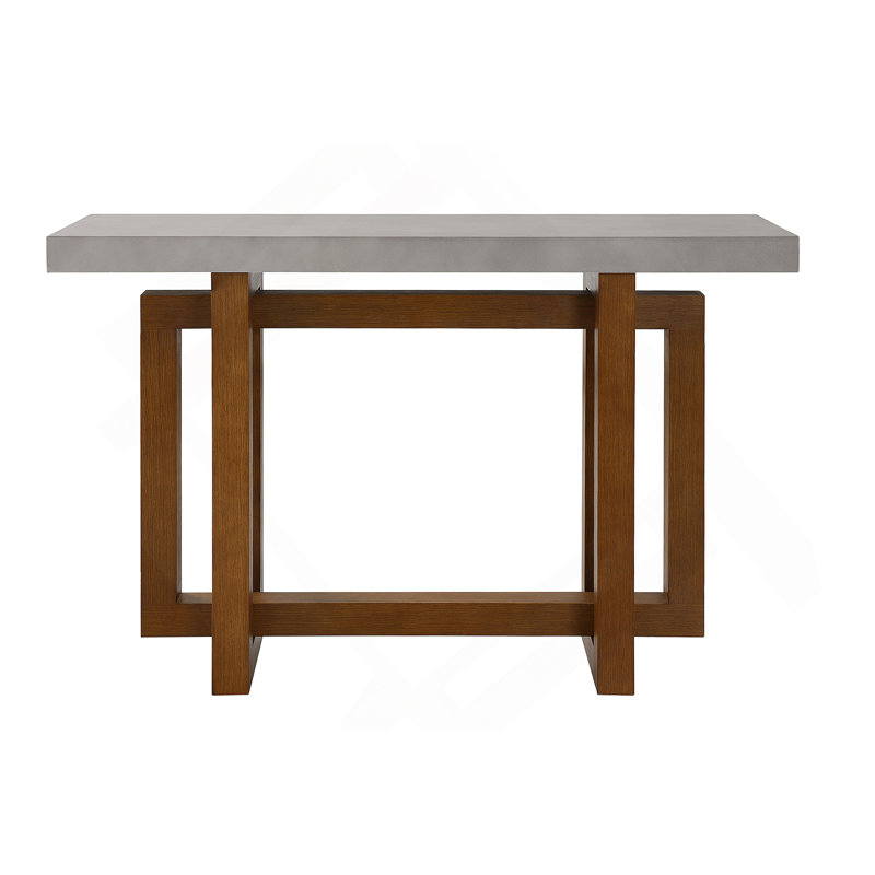 Table de bout en faux béton et plateau en finition keven