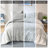 Full/Queen Grey Comforter With Crushed Velvet And For Bed Soft