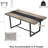 71" Rectangular Farmhouse Industrial-Style Dining Table-1643396095