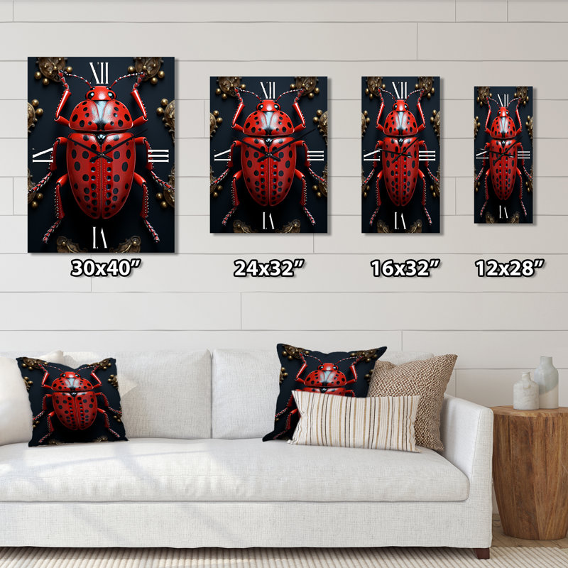 Insectes insectes insectes microcosmiques I - très grandes horloges murales, H 40 po x l 30 po x P 1 po