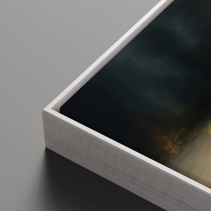 Art mural encadré, impression de lumière abstraite noire pour chambre à coucher - 24 po x 24 po, H 24 po x l 24 po, Blanc