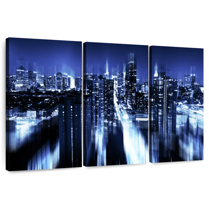 Rorry Blue Night Manhattan, 42" H x 65" W