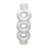 Ceramic Textured Stacked Circles Vase, White, Novelty-1054733683