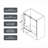 6063 Brushed Gold Frameless One Fixed And One Shifted Shower Door,70MM 304 Stainless Steel Large Pulleys With Adjustable Soft Closing Function,With Nano Easy Cleaning,Stick Explosionproof Menbrance