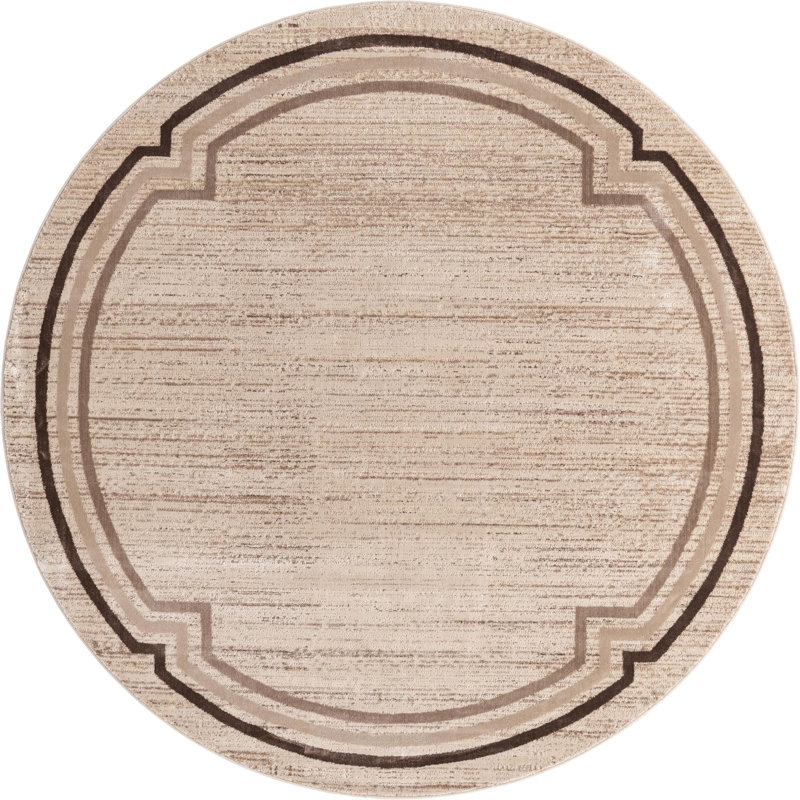 Alfano Geometric Indoor Rug, Round 7'