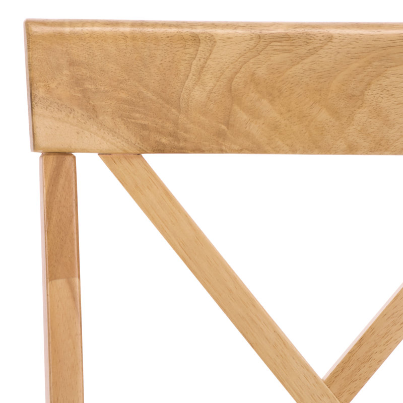 Chaise d'appoint à dossier en X Cierra, Chêne clair