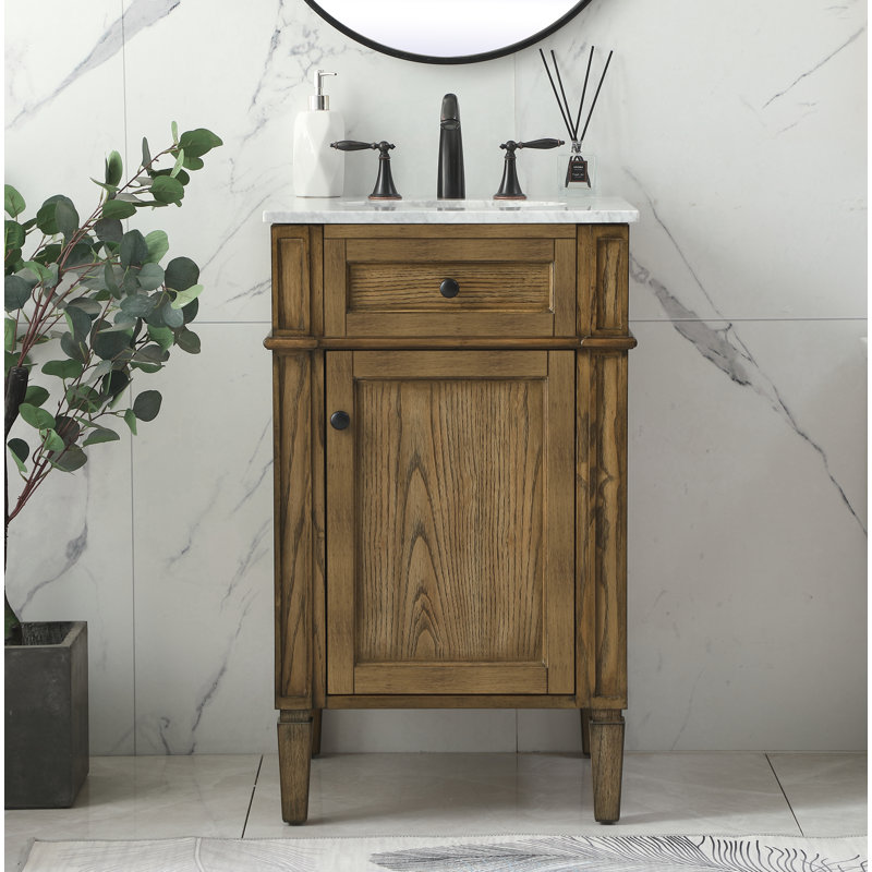 Ensemble de meuble-lavabo simple 21 po Rivers, Brun foncé