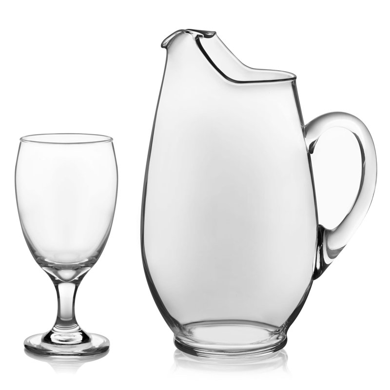 Ensemble de divertissement 7 pièces Libbey Carolina avec verres à pied et pichet