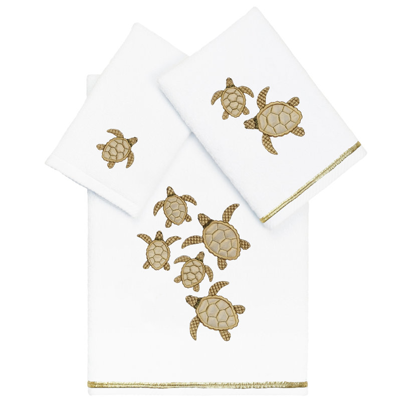  3 Piece 100% Turkish Cotton Towel Set, White