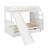 Twin Over Full Bunk Bed With Drawers And Slide-1970425823