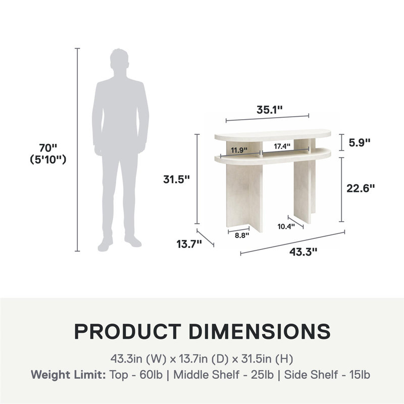 Cheong 43.3'' Console Table
