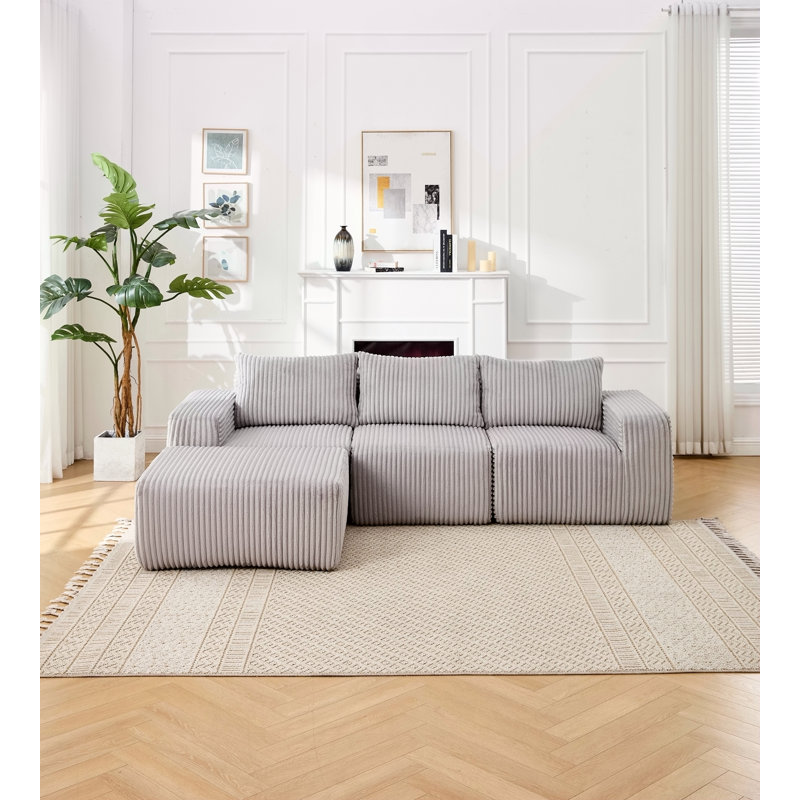 Canapé modulaire Modern, Tissu gris pâle