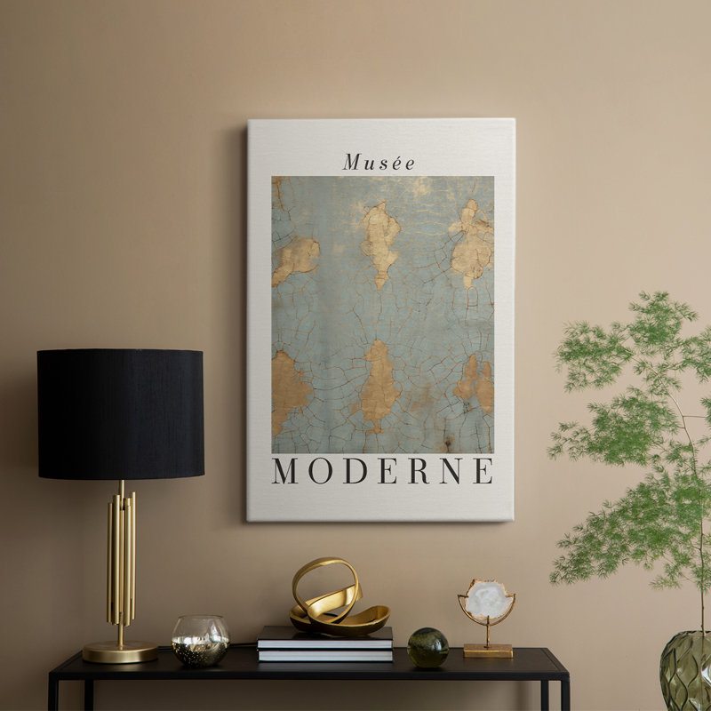 Reproduction abstraite d'époque rétro - galerie Cavas, H 27 po x l 18 po