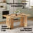 60''W Rectangular Wood Dining Table With Cutout Table Legs For Dining Room And Living Room-917710824