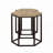 Natural and Black 2-Piece Nesting Table