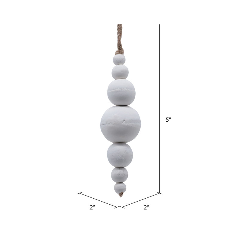 Ornement boule de Noël Gavinn, Blanc