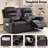 65.7" Modern Manual Reclining Loveseat Sofa With Storage Console And Cup Holders-2106285441