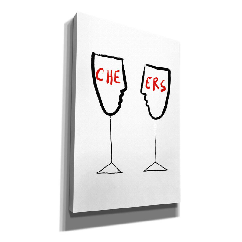 «Cheers» par - impression sur toile tendue, H 18 po x l 12 po x P 0,75 po
