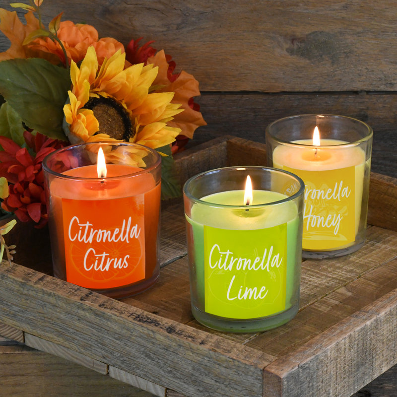 Scented Jar Candle with Glass Holder