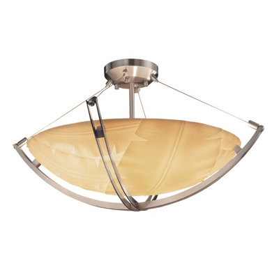 Plafonnier semi-encastré 3 lumières porcelina crossbar