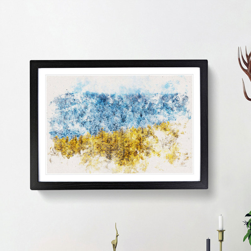 The Two Forests - Picture Frame Painting Print, 24cm H x 33cm W x 2cm D, Black Framed
