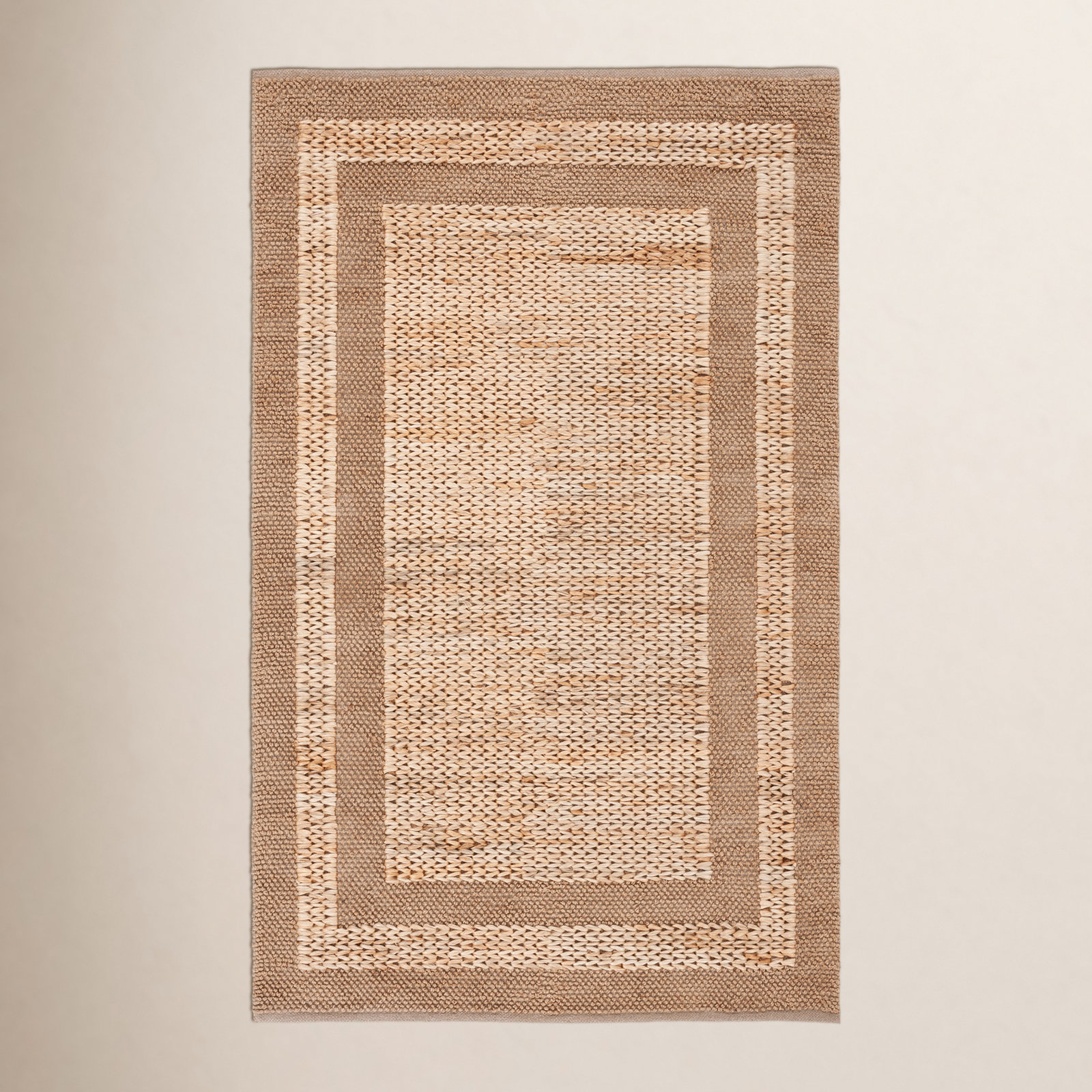 Brown Hand-Woven Jute Rug, Rectangle 6' x 9'