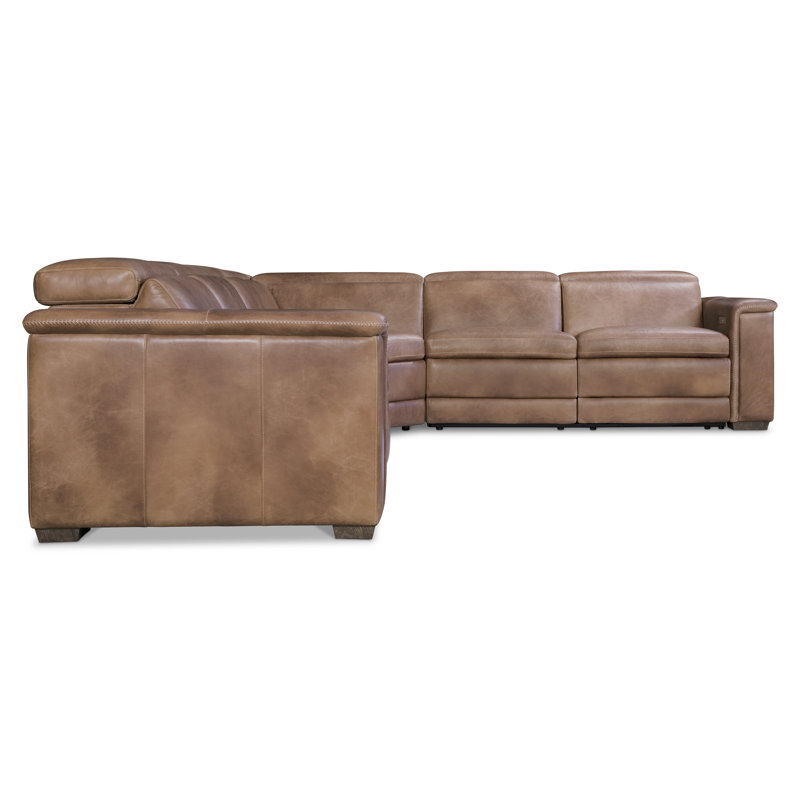 4-Piece Lioni Leather Power Motion Sectional