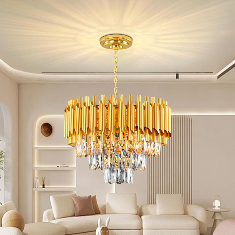 Beritan LED Chandelier, Rose Gold