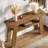 47.24" Solid Wood Console Table With 2-Tier Storage