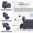 3 - In 1, Adjustable, Sleeper , Grey, Modern, Cup Holder, High Density Velvet, Strength Steel Frame, Small Spaces, Home Office Chair Bed, 1 Convertible, Adjustable , Comfortable Foam, Structure,-1385271910