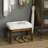 Faux Leather Upholstered Solid Wood Ottoman Waterfall Entryway Bedroom Bench-125291981
