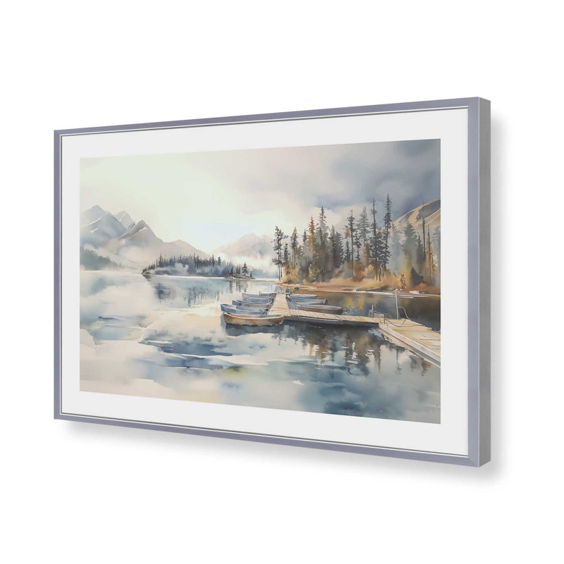 Harbour of Stillness, reproduction encadrée, H 12,25 po x l 15,25 po, Chrome poli