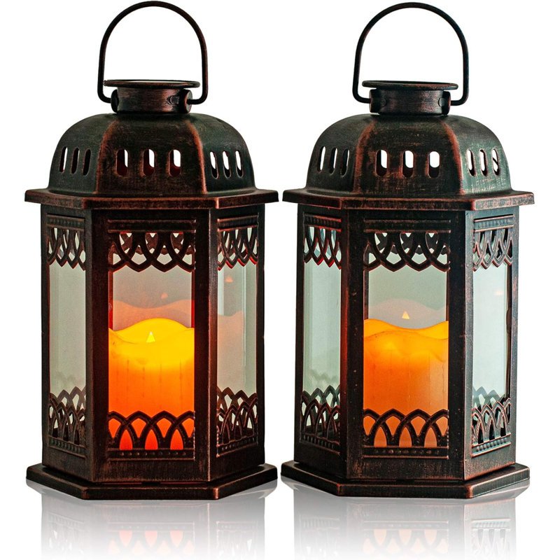Hanging Solar Lights with Flickering Candle LED