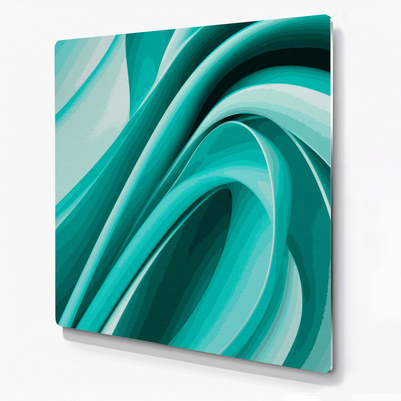 Gradient Abstract 13, art mural en métal bleu, H 12 po x l 12 po