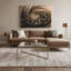 Faune, gnous, art mural sur toile gris-1612972423
