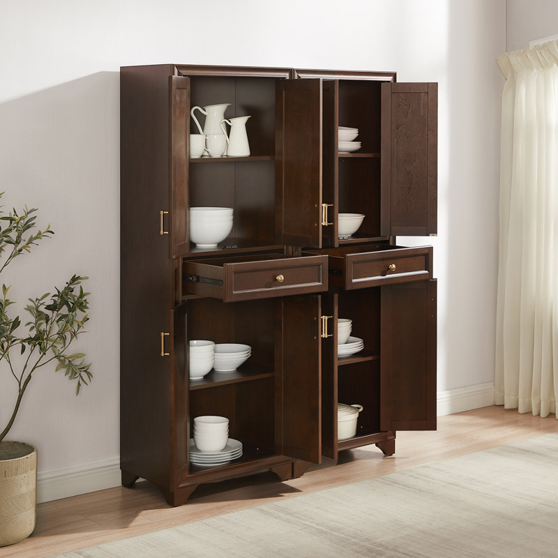 Ensemble de garde-manger 2 pièces Walty, Walnut 