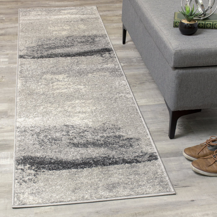 17 Stories Eliscar Performance Cool Gray Rug & Reviews | Wayfair