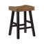 Ensemble de 4 tabourets à hauteur de comptoir, tabourets de table et de comptoir de style transitionnel meubles en bois d'hévéa noir et brun-131679833-131679831-131679828