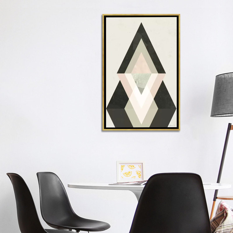 « montagnes à partir de montagnes ii » par green lili-impression sur image, H 60 po x l 40po x P 1,5 po, Toile encadrée d'or