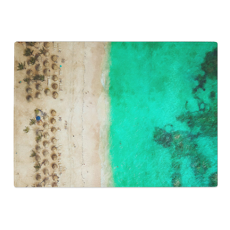 Tiki Beach in the Dominican Republic Chopping Board, 0.4cm H x 28.5cm W x 39cm L