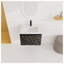 Meuble-lavabo mural 24 po avec lavabo en céramique et meuble-lavabo simple moderne en contreplaqué noir