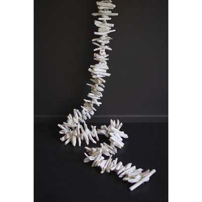 Kalalou Coastal Driftwood Garland White-Washed Finish 72" H