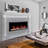Litedeer Latitude 55" Smart Built-In Electric Fireplace (ZEF55VC) Ultra-Slim Linear Wall Fireplace with WiFi App, Multi-Color Flame, Driftwood Logs , Crushed Ice Rock Media & 1500W Heater-231328149