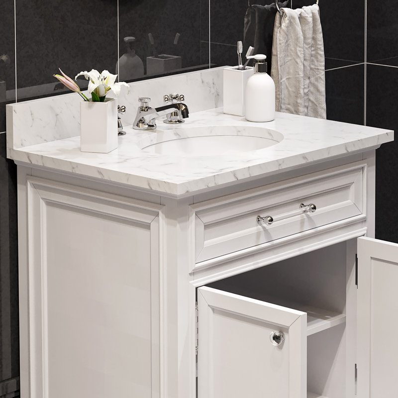 Derby 30'' W Single Vanity, White, 30"